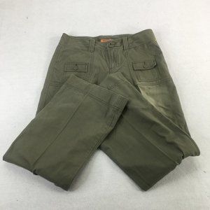 Periscope Womens Pants Green 11 Y2K Chino Flare Casual Comfort Pants #0206